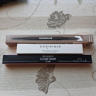 qaş üçün gel: Kosmetik set - Morphe Definer Brow Pencil: İncə uclu, digər ucunda — 1