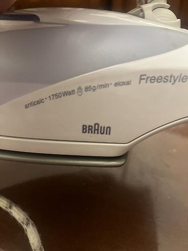 braun ütü: Braun Freestyle buxarlı ütü Xüsusiyyətlər: - Güc: 1750 Watt - Buxar — 4