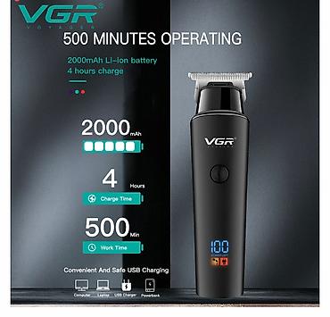 Trimmer VGR 937 - 6000RPM / 2000MAH - 500Dəqiqə / Cord/Cordless TYPC