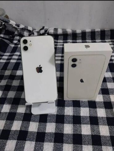 i̇phon: IPhone 11, 128 GB, Ağ, Zəmanət, Simsiz şarj, Face ID