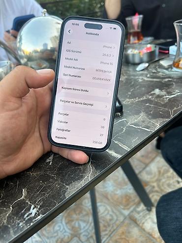 iphone zr: IPhone 15, 256 GB, Black Titanium, Simsiz şarj, Sənədlərlə — 4