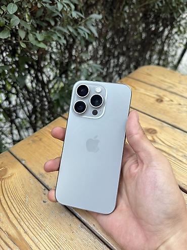 IPhone 15 Pro, Б/у, 128 ГБ, Natural Titanium, 90 %
