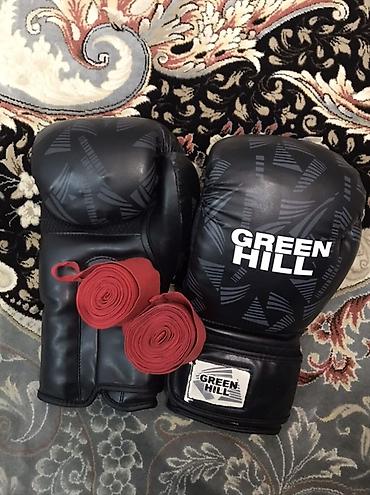 перчатки для фитнеса: Боксерские перчатки GREEN HILL 12oz + бинты - Модель: классические — 2