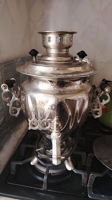 somavar: 1980 ci il, Rusiya istehsalı olan Nikellenmiş latun samovar. - — 1