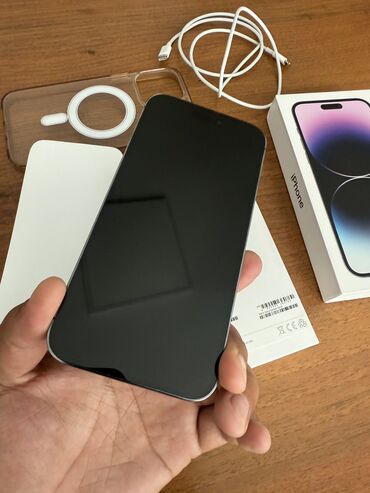 чехол на редми 10 с: IPhone 14 Pro Max, Колдонулган, 128 ГБ, Deep Purple, Каптама, Кабель, Куту, 90 %