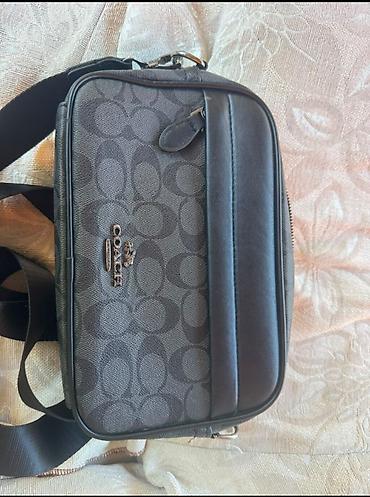 Сумка через плечо COACH - Материал: фирменное покрытие Signature