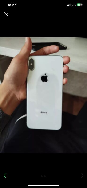 iphone xs max 256 цена бу: IPhone Xs Max, Колдонулган, 256 ГБ, Ак, Куту