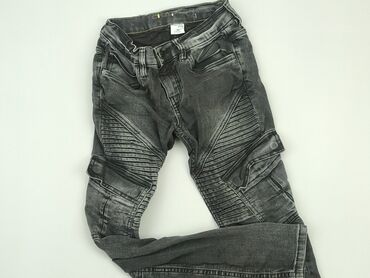 spodnie z dziurami czarne: Jeans, 13 years, 152/158, condition - Very good