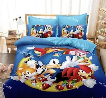 Posteljina: Dečija posteljina sa printom crtanih junaka. Set od 3 dela. Više — 22