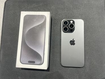 Apple iPhone: IPhone 15 Pro, Б/у, 256 ГБ, Black Titanium, Коробка, 96 %