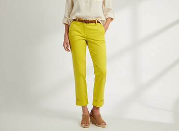 lenar plus spodnie: Ann Taylor, Material trousers for women, size L