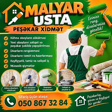 🟢🟠 UNİVERSAL MALYAR USTASI 🟠🟢 🏠 Evinizi yeniləmək istəyirsiniz? lalafo.az -da 🟢🟠 UNİVERSAL MALYAR USTASI 🟠🟢 🏠 Evinizi yeniləmək istəyirsiniz?