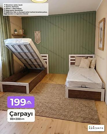 Çarpayı – 90×200 sm - Mexanizm: açılan, bazalı (üst hissə lalafo.az -da Çarpayı – 90×200 sm - Mexanizm: açılan, bazalı (üst hissə