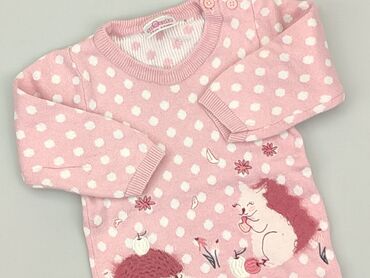 sweterki na drutach dla dziewczynki: Sweatshirt, So cute, 6-9 months, condition - Very good