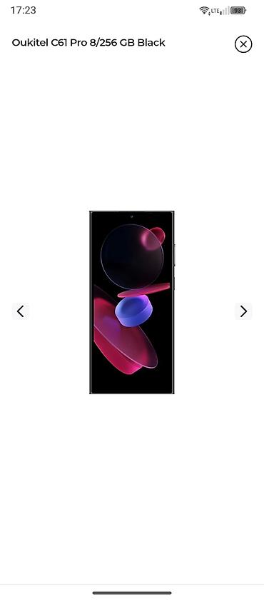 Oukitel C61 Pro 8/256 GB Black - Rəng: Qara - Yaddaş: 8 GB RAM + 256
