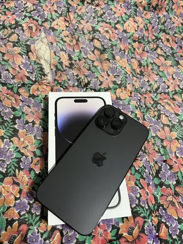 айфон 10 max: IPhone 14 Pro Max, Колдонулган, 256 ГБ, Кара, Кабель, Куту, 87 %