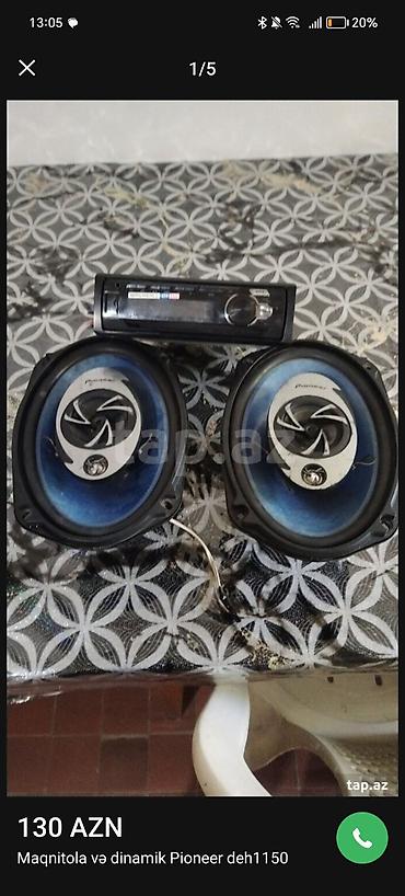 Maqnitofonlar: Pioneer DEH-1150 avtomobil maqnitofonu və iki ədəd Pioneer oval — 2