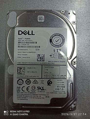 noutbuklar yeni: Dell Exos 7E2000 1TB SAS sərt disk - Modellər: ST1000NX0473 / Exos — 3