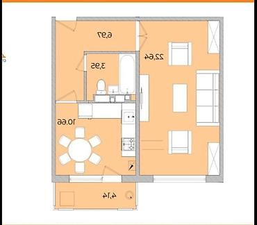 молодежный квартал квартира: 1 комната, 48 м², Асанбай мкр Элитка, 9 этаж, ПСО (под самоотделку) — 5