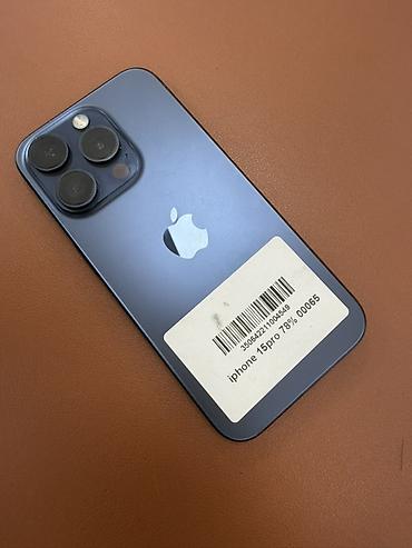 IPhone 15 Pro, Б/у, 256 ГБ, Blue Titanium, 79 %