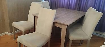 metbex desti: Yemək otağı dəsti – masa və 6 ədəd stul - Dizayn: Minimalist və — 3