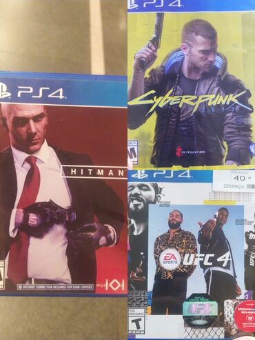 sony ps1: Ideal cizigsiz disklerdi her biri 30 manat ufc 4 cyberpunk hitman 2