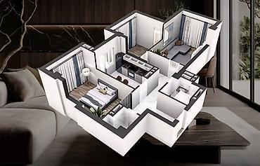 Продажа квартир: 3 комнаты, 79 м², Элитка, 14 этаж, Готовая ПСО (под самоотделку) — 2