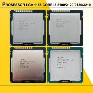 Sərt disklər (HDD): Prosessor Intel Core i3 Prosessor LGA 1155 İntel Core i3 2100/2120/2130/3210, 4 nüvə, İşlənmiş
