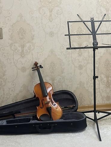 Skripkalar: Skripka dəsti - 4/4 ölçülü klassik skripka (tünd qəhvəyi lak örtük — 2