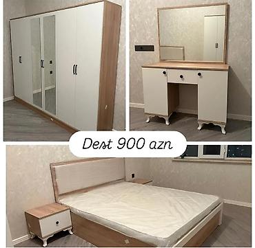Yataq otağı mebel dəsti – 900 AZN Tərkibi: - 4 qapılı qarderob: iki