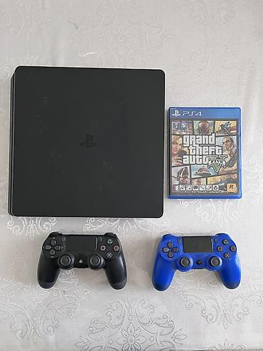 ps3 60: Игровой комплект PlayStation 4 Slim + 2 геймпада + диск GTA V и Spider — 1