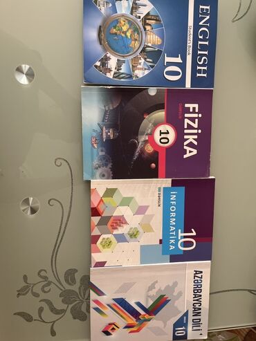 riyaziyyat 10 cu sinif derslik: 10-cu sinif üçün dərsliklərin dəsti. Dəstdə Azərbaycan dili, İngilis