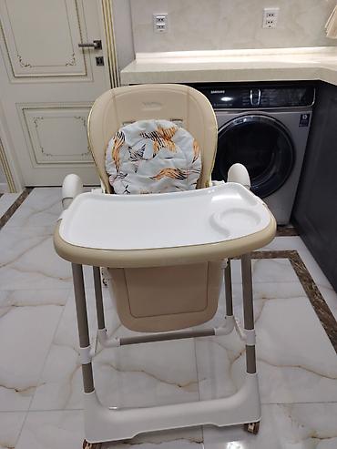 ikea uşaq stulu: Uşaq yemək stulu Kidilo Bej rəngli, funksional və rahat uşaq yemək — 1