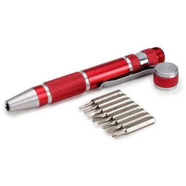 зуботехнический инструменты: Отвертка со сменными битами в виде ручки, 8 в 1. Практичная отвертка