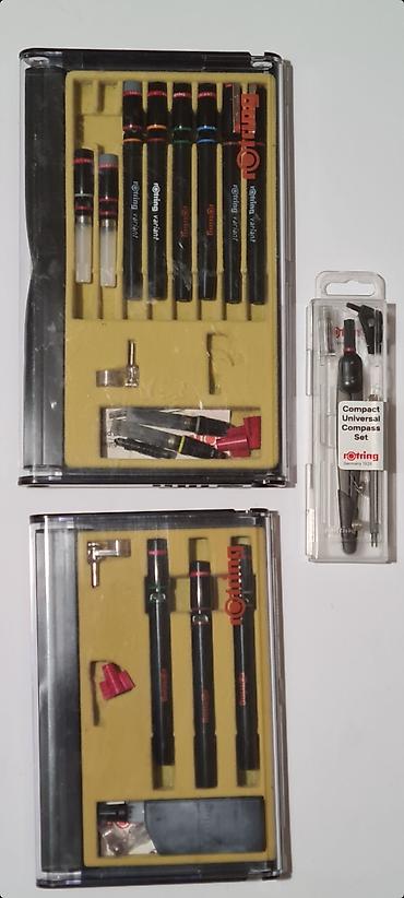 Setovi ručnog alata: • Dva pakovanja rOtring rapitografa i jedno pakovanje rOtring šestra — 3