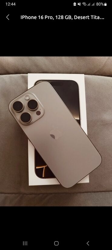 IPhone 16 Pro, 128 ГБ, Natural Titanium, Face ID