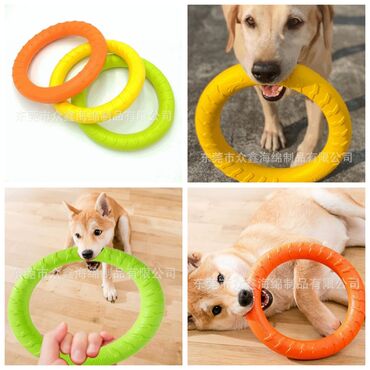 миски для собак: Кольцо для собак-пуллер,отличная игрушка для животных.Форма игрушки