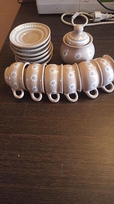 Qab-qacaq və mətbəx ləvazimatları: Çay dəsti, rəng - Qızılı, Farfor — 3