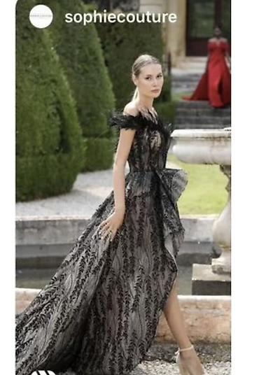Zərif və dəbdəbəli qadın geyimləri kolleksiyası - Qara haute couture lalafo.az -da Zərif və dəbdəbəli qadın geyimləri kolleksiyası - Qara haute couture