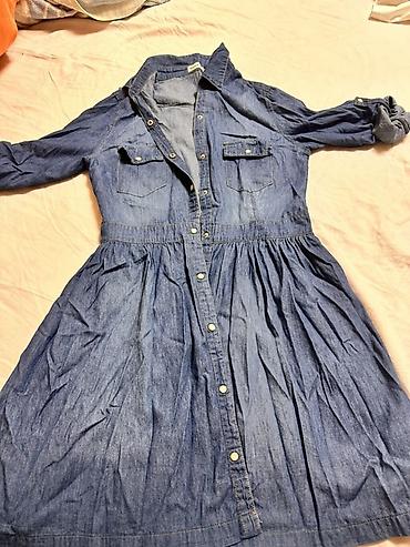 cins donlar: Denim/ci̇ns parça qadın geyimi – düyməli köynək-paltar - Model — 1