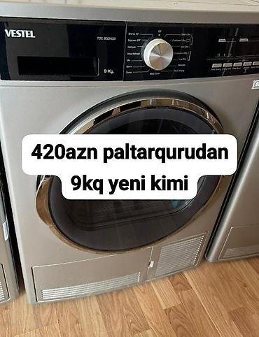 ariston su qizdirici: Vestel TDC 9G40DS paltarqurudan - Tutum: 9 kq - Rəng: gümüşü - Ön — 1