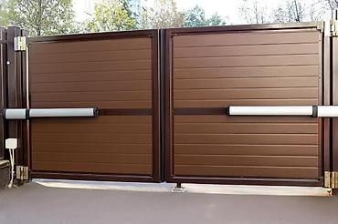 Распашные ворота: Автоматические распашные ворота - Двухстворчатая конструкция на — 1