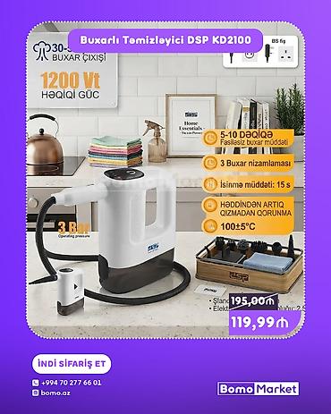 ütüler: Buxarlı Təmizləyici DSP KD2100 - Həqiqi güc: 1200 Vt - 30–50 q/dəq — 1