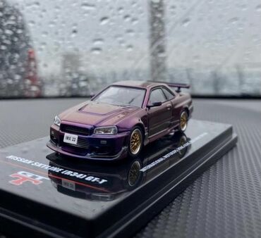 ml 164: İnno 1/64 Nissan Skyline Gt-R 34 Gtt Midnight Purple. Yeni bağlı