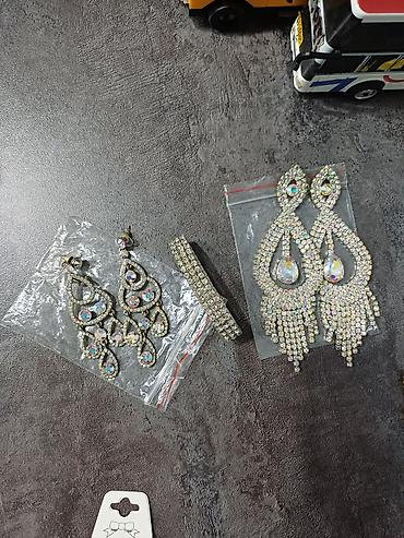 Наборы украшений: Серьги пр-во Корея.цена 400 и 250с браслет на руку 200с Индийские — 3