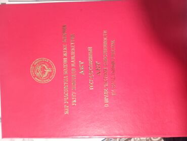 жер сатылат арзан: 6 соток, Бизнес үчүн, Кызыл китеп
