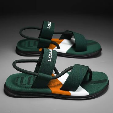 летние сандали: Летные санды🩴 39размер зелёный