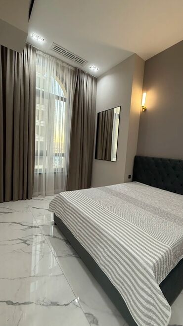 квартиры в районе кудайберген: 2 бөлмө, 72 кв. м, Элитка, 10 кабат, Дизайнердик ремонт