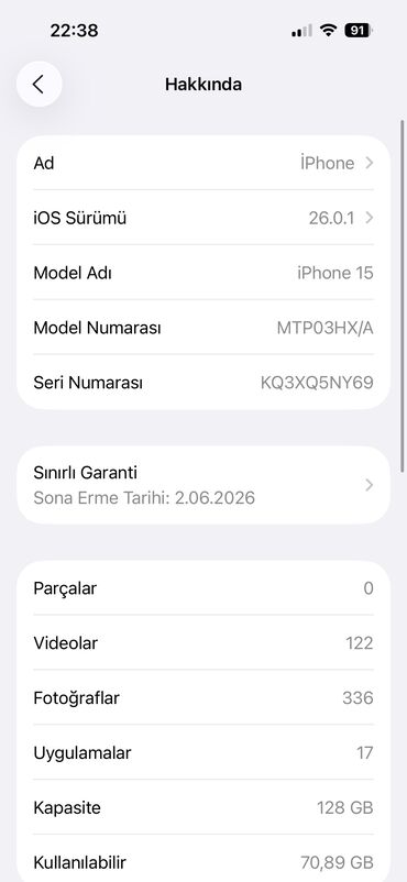 fly синий телефон: IPhone 15, 128 GB, Qara, Zəmanət