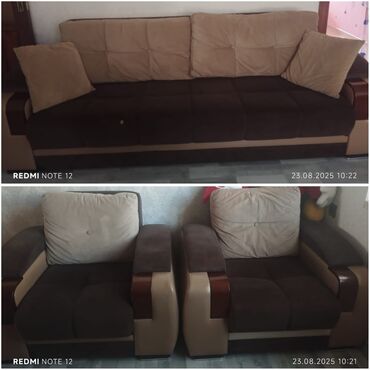 Yataq otağı dəstləri: İşlənmiş, Divan, 2 kreslo, Bazalı, Açılan